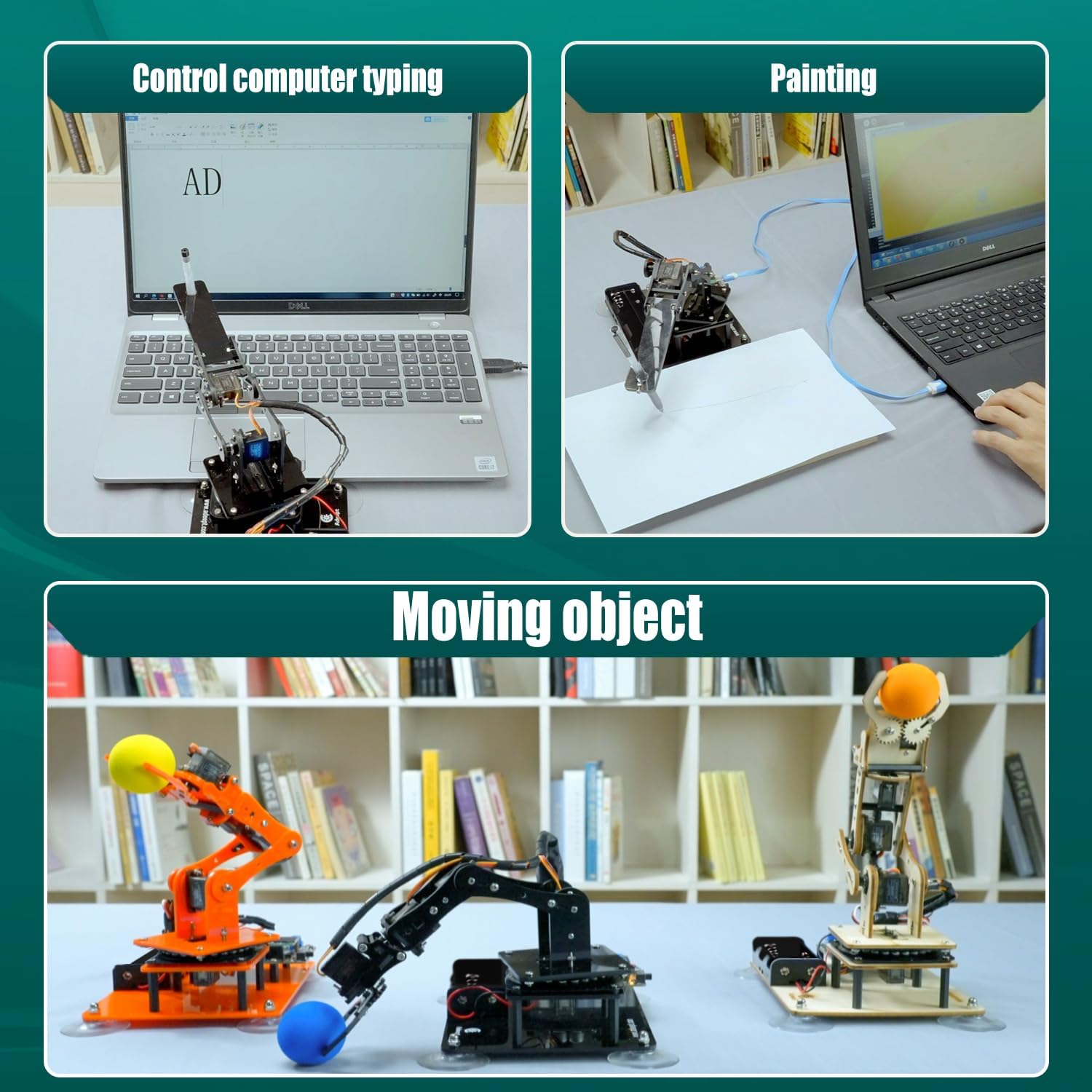 5DOF Robotic Arm Kit for Arduino IDE, Programmable DIY Coding Kits | STEM Educational 5 Axis Build Robots Arms, Robot