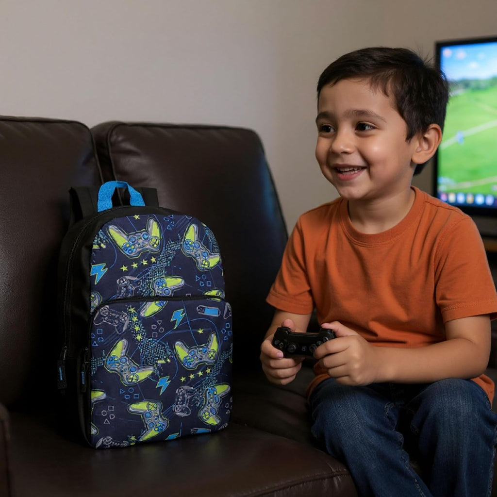 Fun School Backpack for Elementary Middle School Girls and Boys | 17 Inch Printed Backpacks for School Kids, Travel