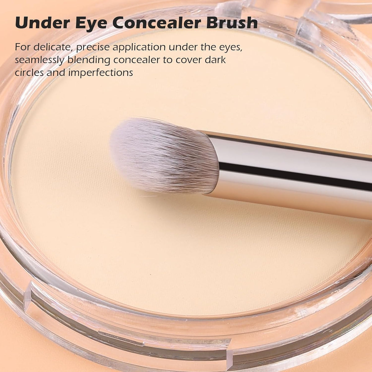 Dual-Ended Brush,Angled Foundation and Under Eye Concealer Brush