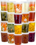 40 Sets (80-Piece) Deli Containers with Lids 32 oz