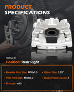 GAHA 18B5047 Rear Left Right Disc Brake Caliper Assembly with Bracket