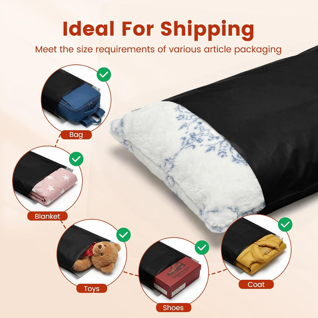 Poly Mailers 19x24 250PC Large Shipping Bags for Business Black