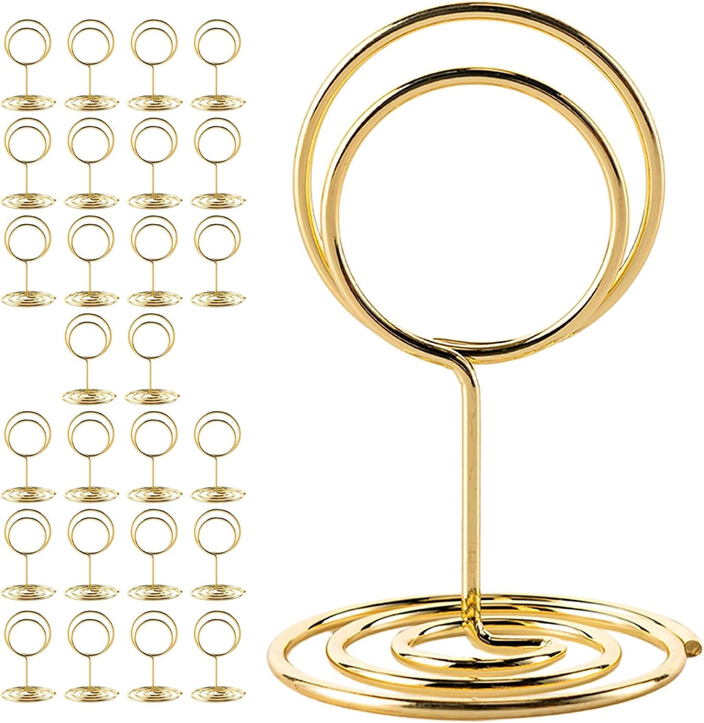 26 Pieces Gold Table Number Holders - Place Card Holders & Table Number Stands for Wedding Decor, Centerpieces for