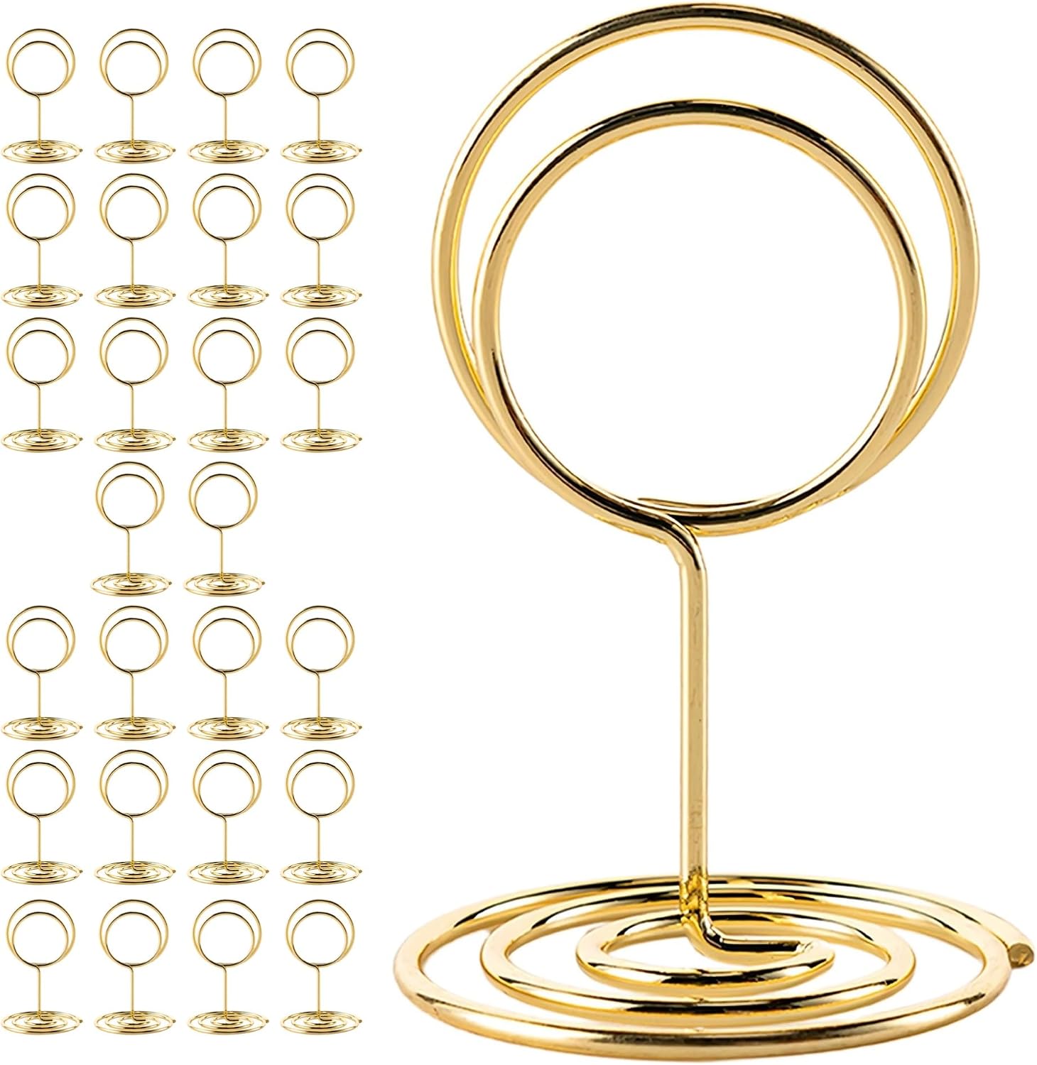 26 Pieces Gold Table Number Holders - Place Card Holders & Table Number Stands for Wedding Decor, Centerpieces for