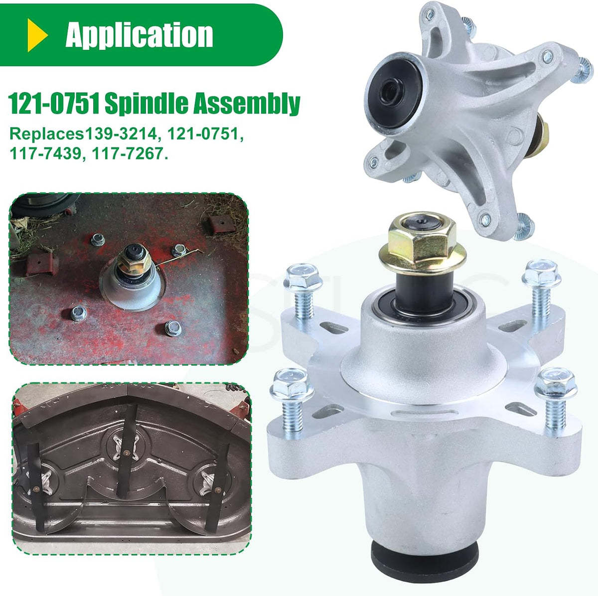 2 Pack 139-3214 Spindle Assembly for Toro 42" SS4225 Deck Rebuild