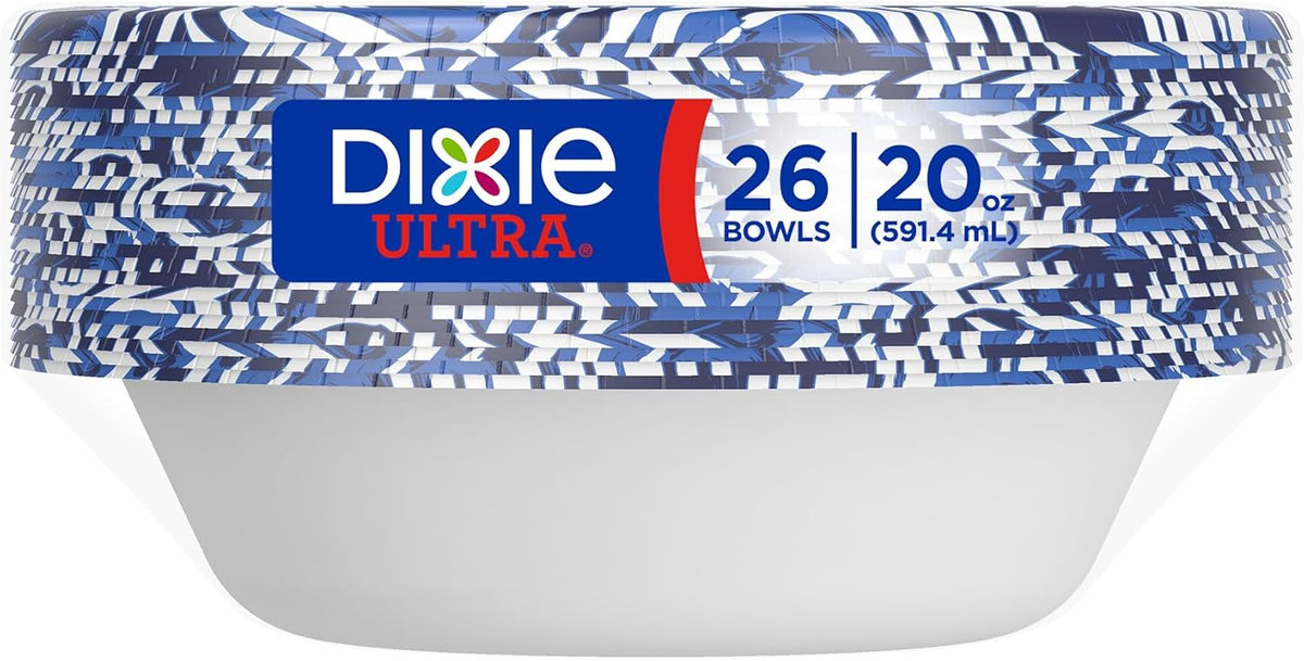 Large Paper Bowls 20 Oz, Disposable Bowls, Microwave Safe