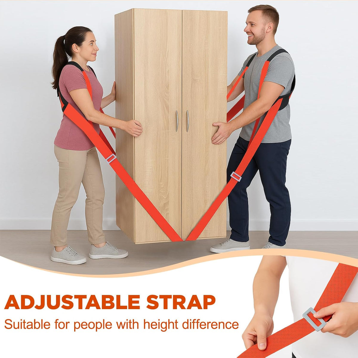 Moving Straps for Lifting 2-Person: Shoulder Lifting Straps System