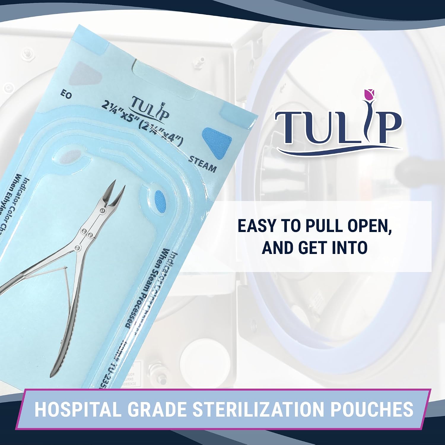 Self Sealing Pouch 3.5" x 5.25" (200 Pack) - Autoclave Sterilizer Bags for Clean Tools - Dental and Nail Sanitizer