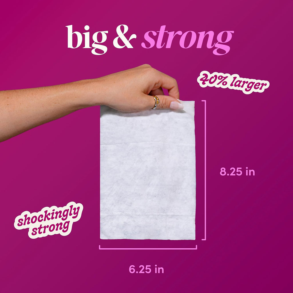 Flushable Wipes - Rosewater, 153 Wipes (3 Pack + 3 Singles)