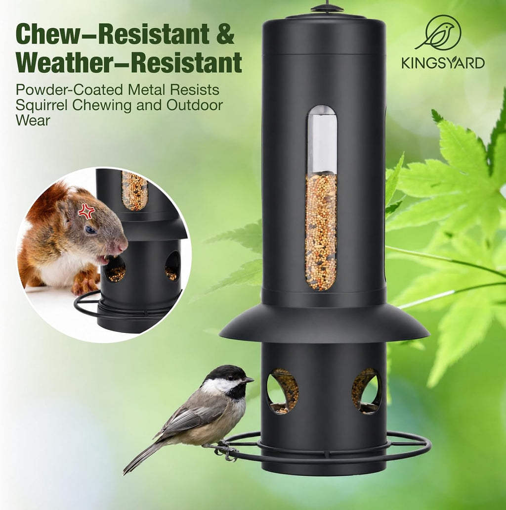 Squirrel Proof Hanging Bird Feeder for Outdoors