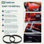 Honoyam 1604895 Vacuum Belt for Bissell PowerForce Compact, 2 Pack