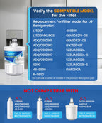 5231JA2002A Water Filter Replacement for LG LT500P, 3 PACK