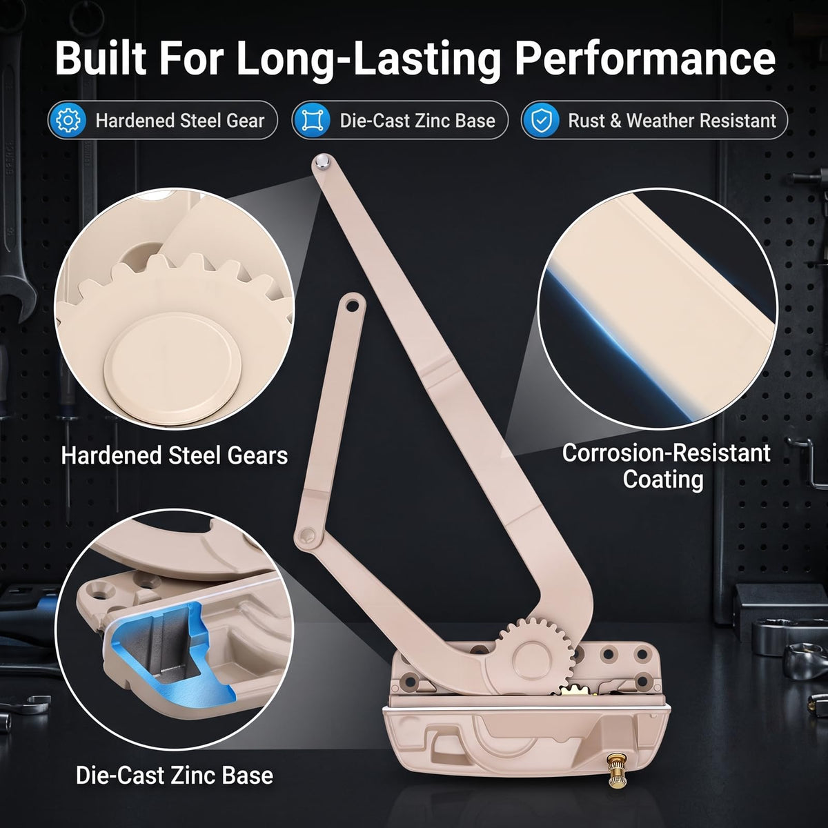 Casement Window Dual Arm Operator with Handle