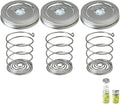 Stainless Steel Fermentation Lids Kit with Springs and Silicone Airlock for 16/24/32/64Oz Wide Mouth Mason Jars