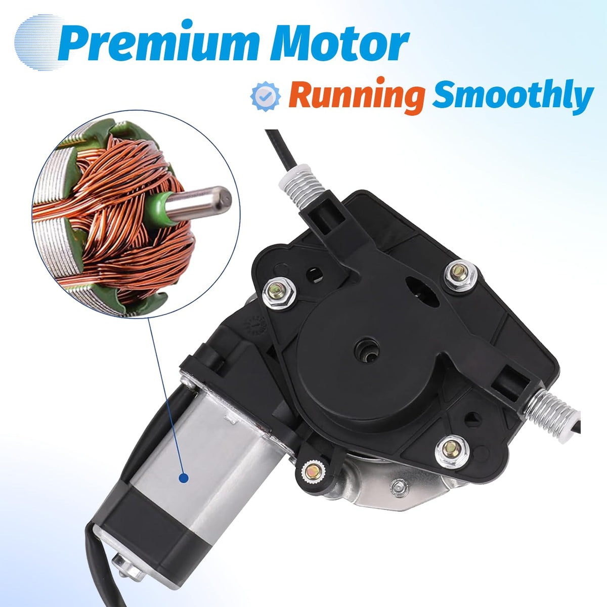 Vurkcy Window Regulator with Motor Rear Left Driver Side, Replace 741-374