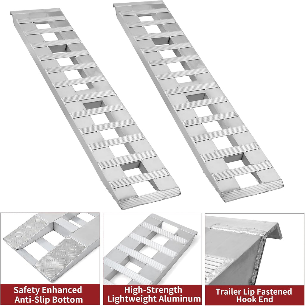2pcs 6000 lbs 84" x 14" Aluminum Trailer Ramps