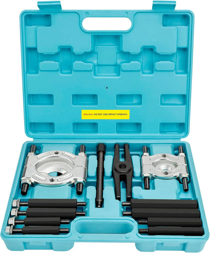 12PCS Bearing Puller Set, 5-ton Capacity Heavy Duty Flywheel Separator Tool, 2" and 3" Bar-Type Splitter Remove