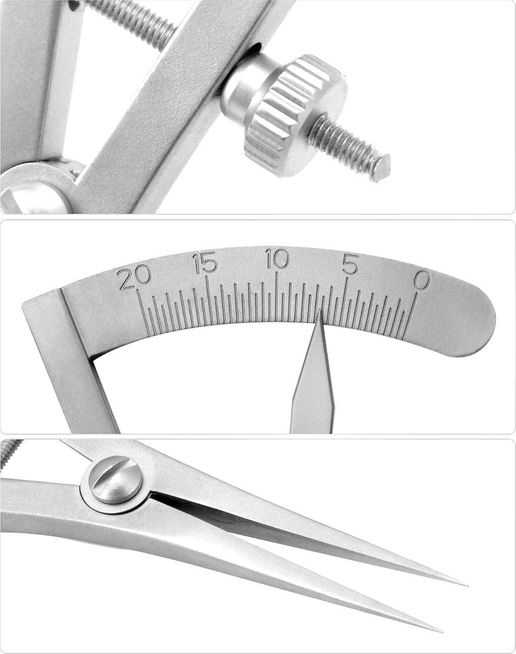3.5" Adjustable Marking Gauge Mini Edge Press, Professional Carpenter Pencil Compass, Precision Spring Dividers