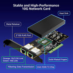 VIMIN 10G PCI-E Network Card with 10Gbps Dual RJ45 Ports