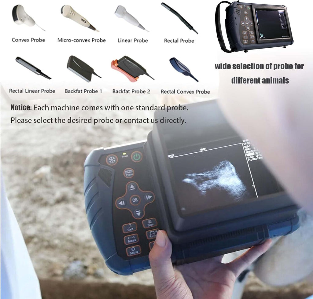 S1 Vet Ultrasound Machine for Pregnancy Veterinary Ultrasound Scanner with 7.5Mhz Rectal Probe for Animals
