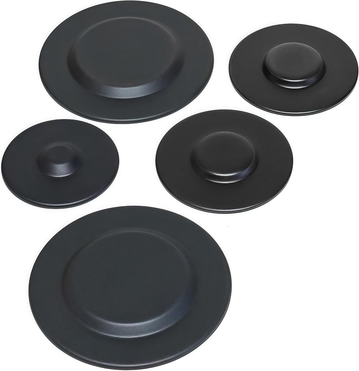 Gas Range Burner Cap Black 5 Pack Kit Compatible with Whirlpool Maytag KitchenAid WPW10183374 AP6016471 W10183374 1871944 PS11749758