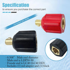 05335 Welding Leads Adapter Set, Dinse-Type Machine Plug Connector, 4 Pack