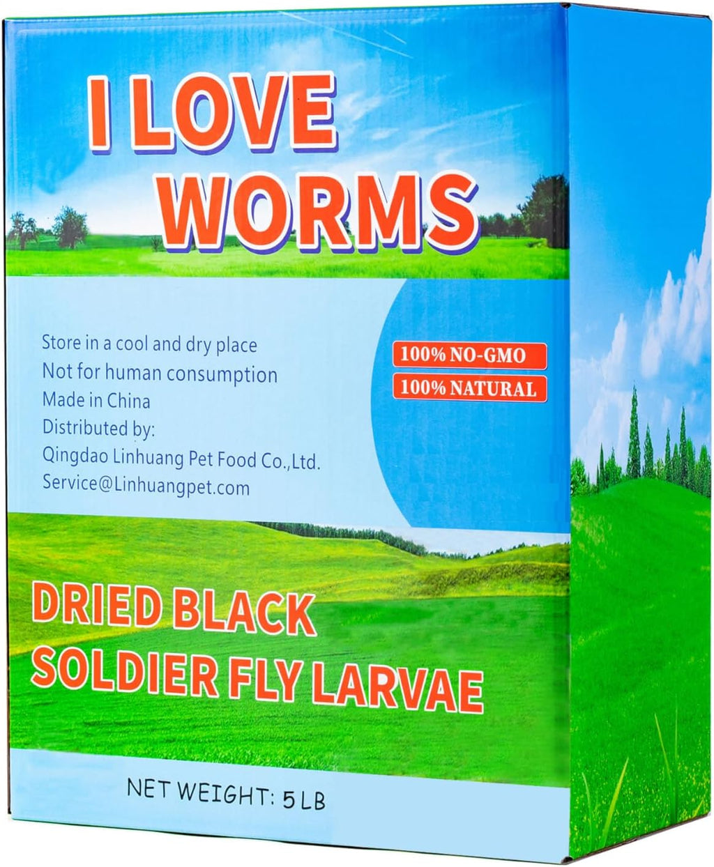 Dried Black Soldier Fly Larvae (5lb), 100% Natural Non-GMO, Treat for Chickens, More Calcium Chicken Feed Than Mealworms