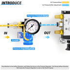 TAILONZ 1/4"NPT Pneumatic Pressure Regulator AR2000,Blue