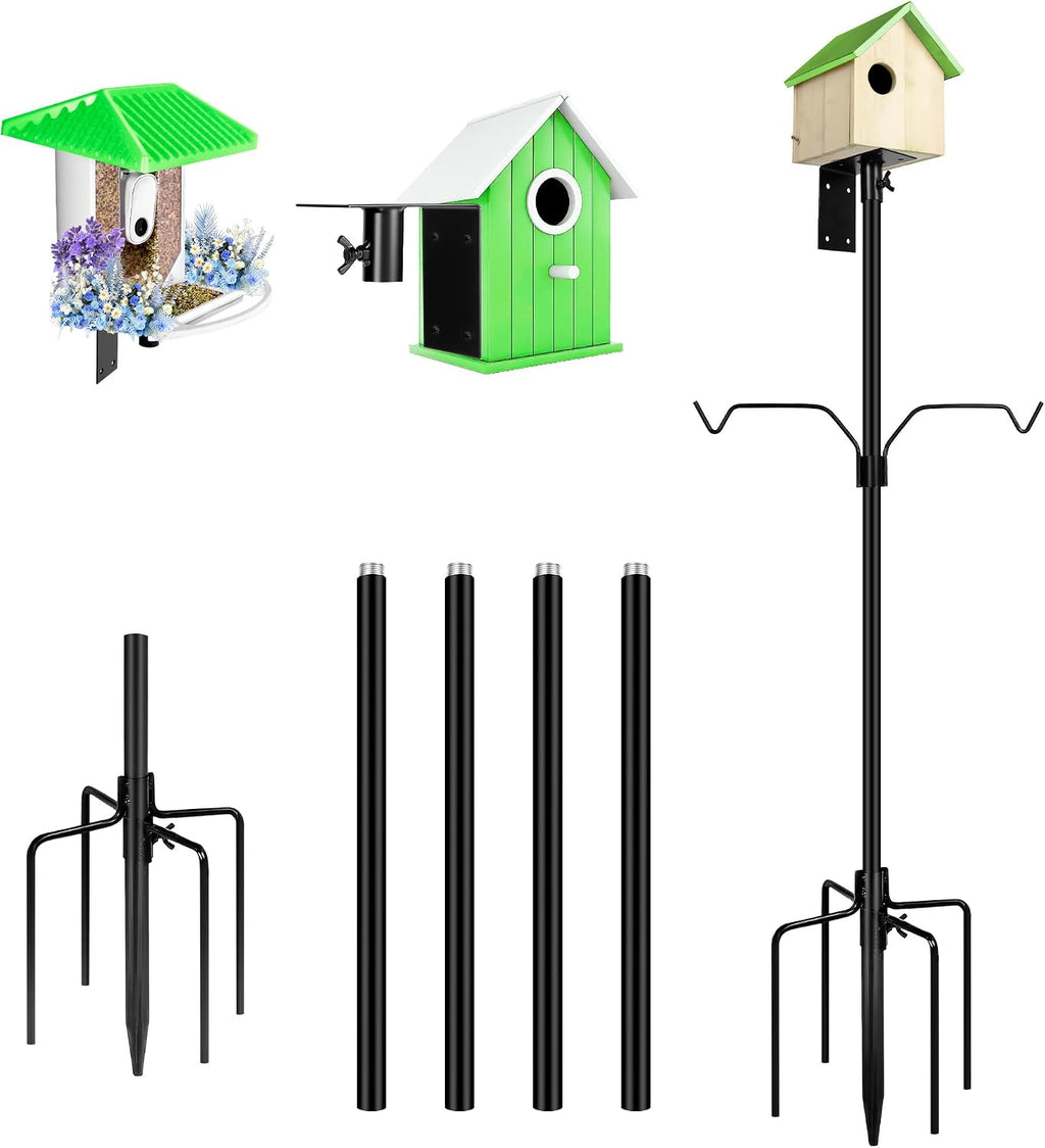 79 Inch Bird Feeder Pole Mount Kit for Outdoors Heavy Duty