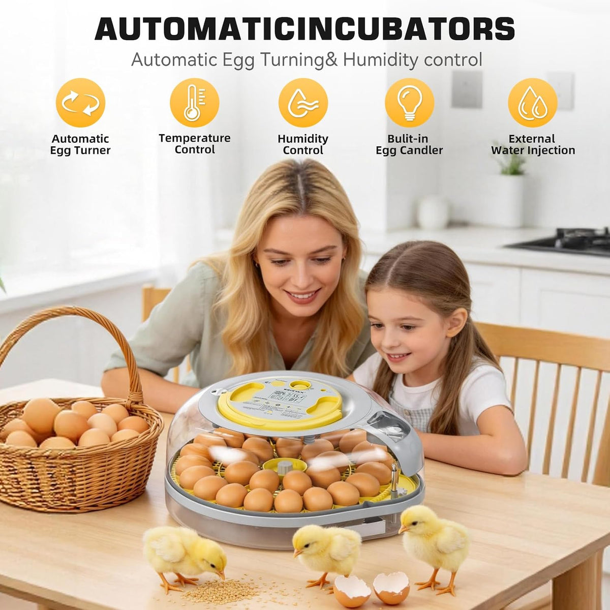 26 Egg Incubator for Hatching Eggs - Smart Voice Guidance