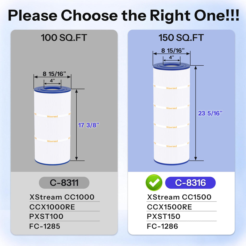 150 Sq. Ft Pool Filter Cartridge Compatible with CS150, PXST150