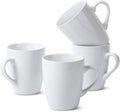 BTaT- Porcelain Coffee Mugs Set, 4 Pack, 12oz, White Ceramic Cups