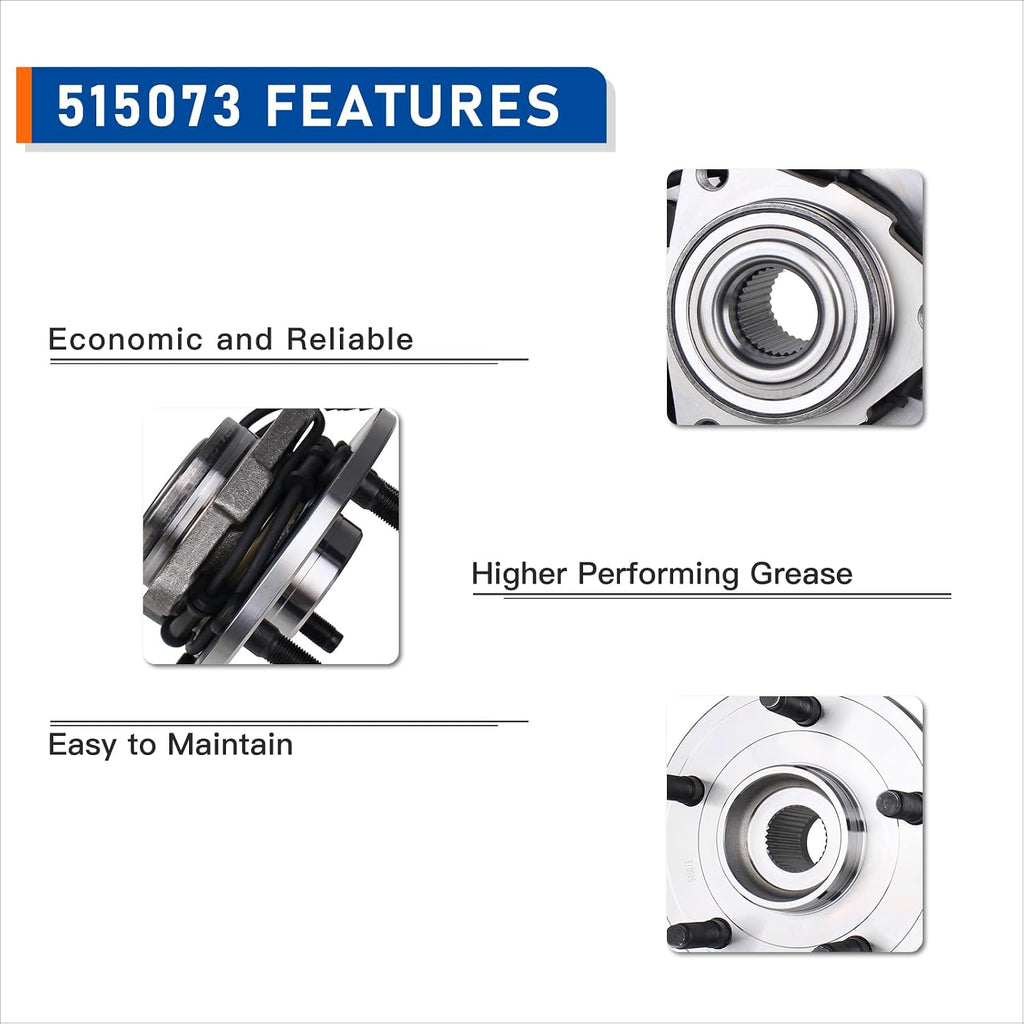 PAROD 515073 Front Wheel Hub Bearing Assembly Compatible with 2002-2005 Dodge Ram 1500 5Lugs w/ABS