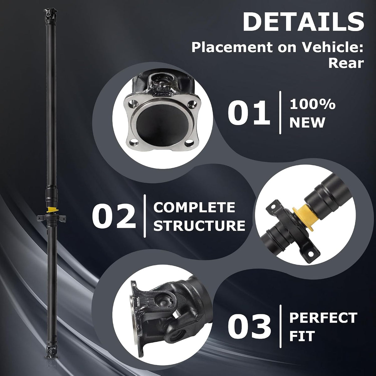 PartsFlow 80.94" Rear Drive shaft Assembly For 2002 2003 2004 2005 2006 Honda CR-V 936-001