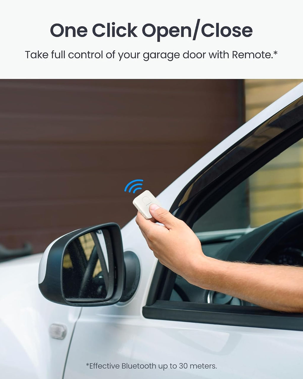 Smart Garage Door Opener w/Remote, Matter Certified, Alexa/Google/Siri/IFTTT/Smartthings Supported, Most Garage Door