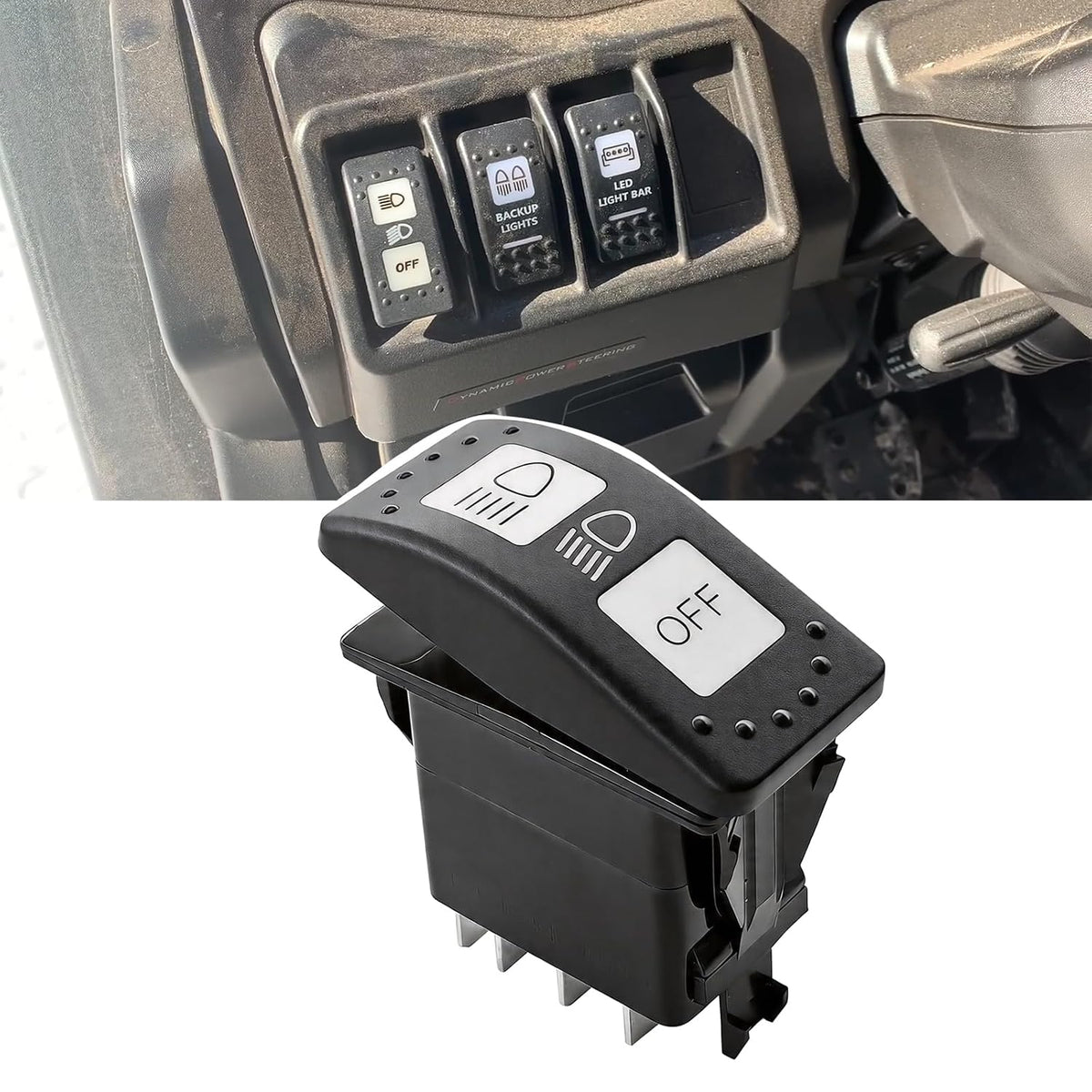 710004492 Headlight Switch for Can-Am Maverick X3 Trail Defender 8 Pin 20A
