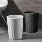 Bathroom Trash Can 1.8 Gallon Small Waste Basket Garbage Can for Bedroom Office Kitchen, 2 Pcak Black