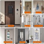FYY Over the Door Hooks, Double-Hanger 2 Pack, Fits Doors 1.6" Brown