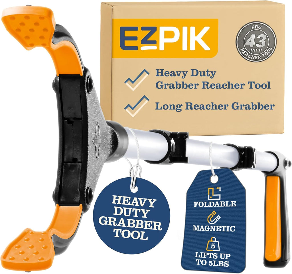 Pro 43" Foldable Grabber Reacher Tool for Seniors - Grabbers for Elderly Reaching Tool Heavy Duty Pickup Trash Picker