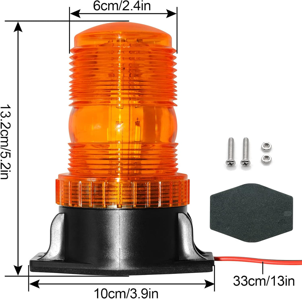 30 LED Amber Forklift Strobe Light 30W Vehicle Roof Safety Beacon Light for 10-110V Mower, ATV, Trucks, Tractor, Golf