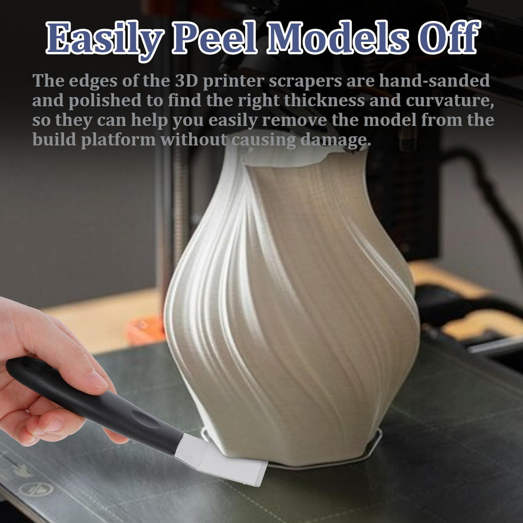 Professional 3D Printer Tool 3D Printer Scraper Tool Upgraded Polished Stainless Metal 3D Printer Spatula 3D Printer