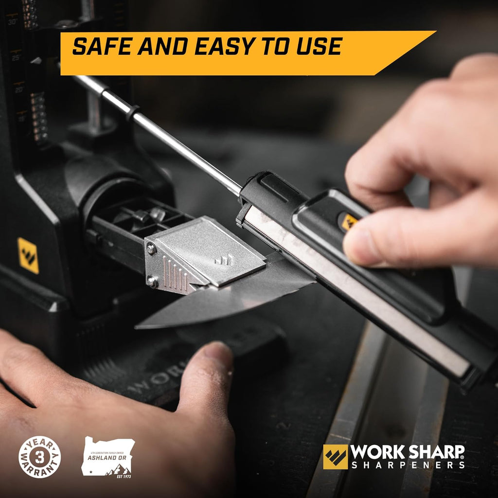 Precision Adjust Elite Knife Sharpener - Fixed Angle Sharpening System for Kitchen & Pocket Knives - Professional
