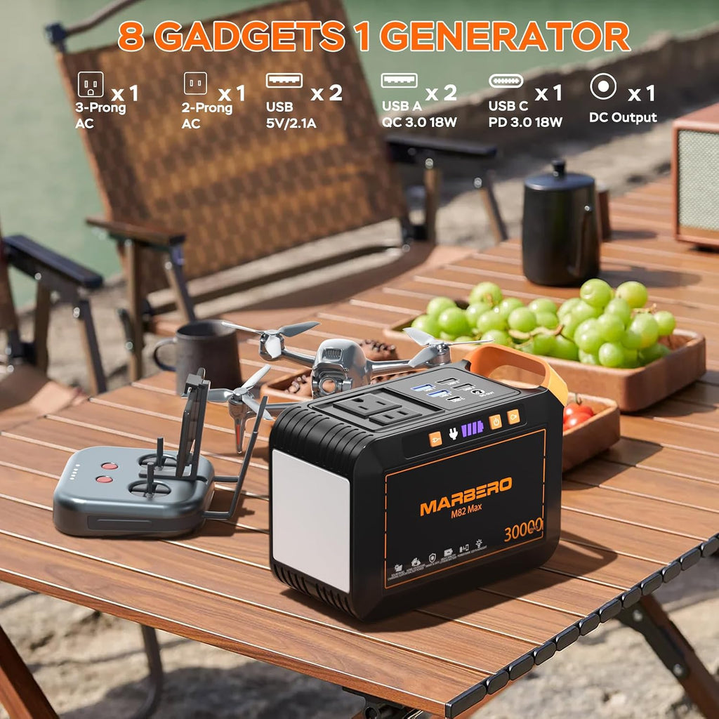 111Wh Solar Generator with Panels Included Solar Panel Kit 30W | Solar Powered Generator 120W Surge Portable Power