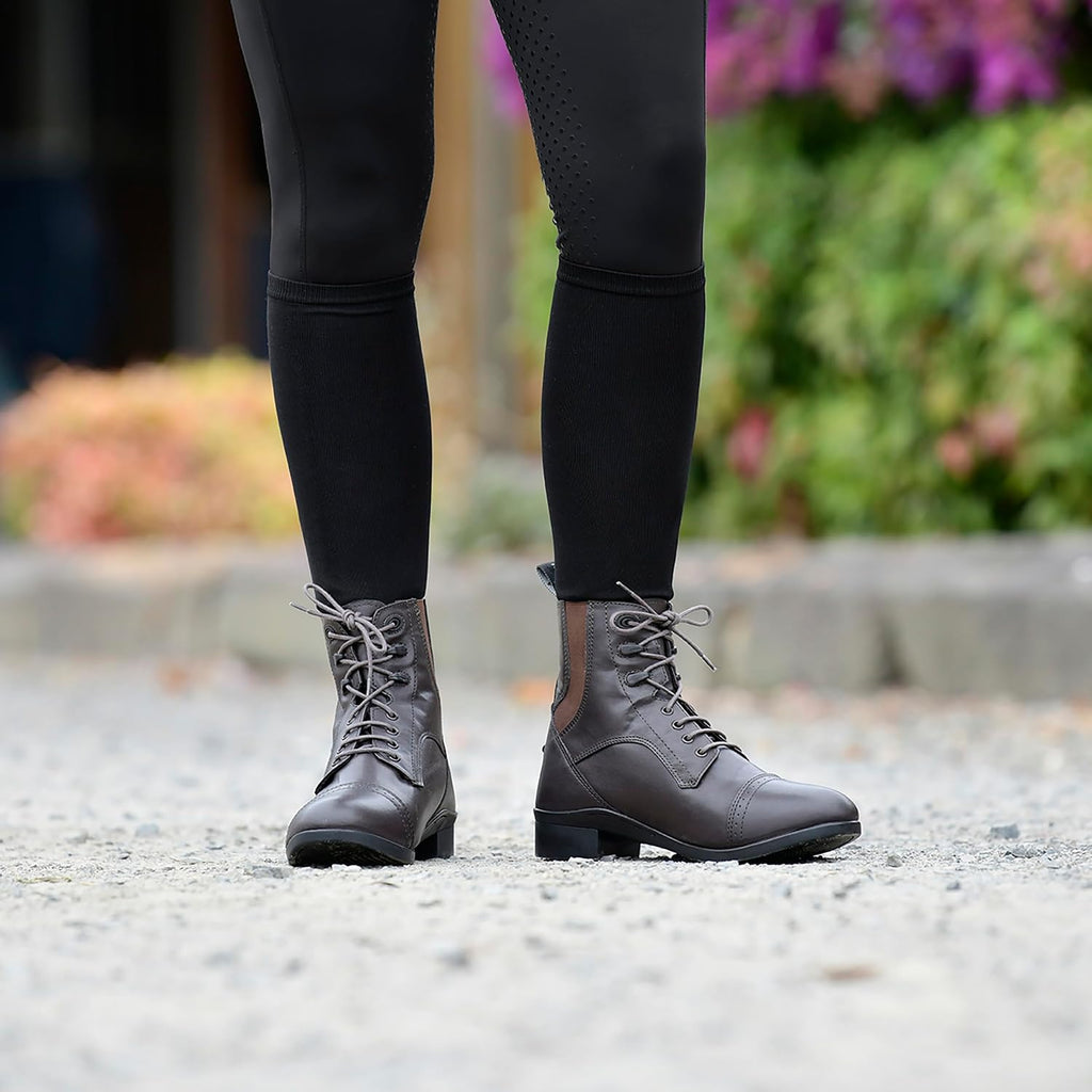 Ladies Syntovia Lace Paddock Boots 8.5 Brown