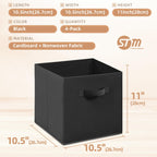 Storage Cubes, 11 Inch 4 Pack Collapsible Fabric Shelf Bins