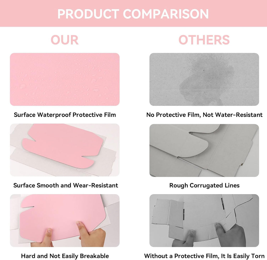 10x8x2 Pink Shipping Boxes 30 Pack, Mailing Boxes for Small Business, Corrugated Cardboard Literature Mailers