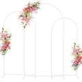 Wedding Arch Backdrop Stand 7.2FT,6.6FT,6FT White Metal Arch Stand