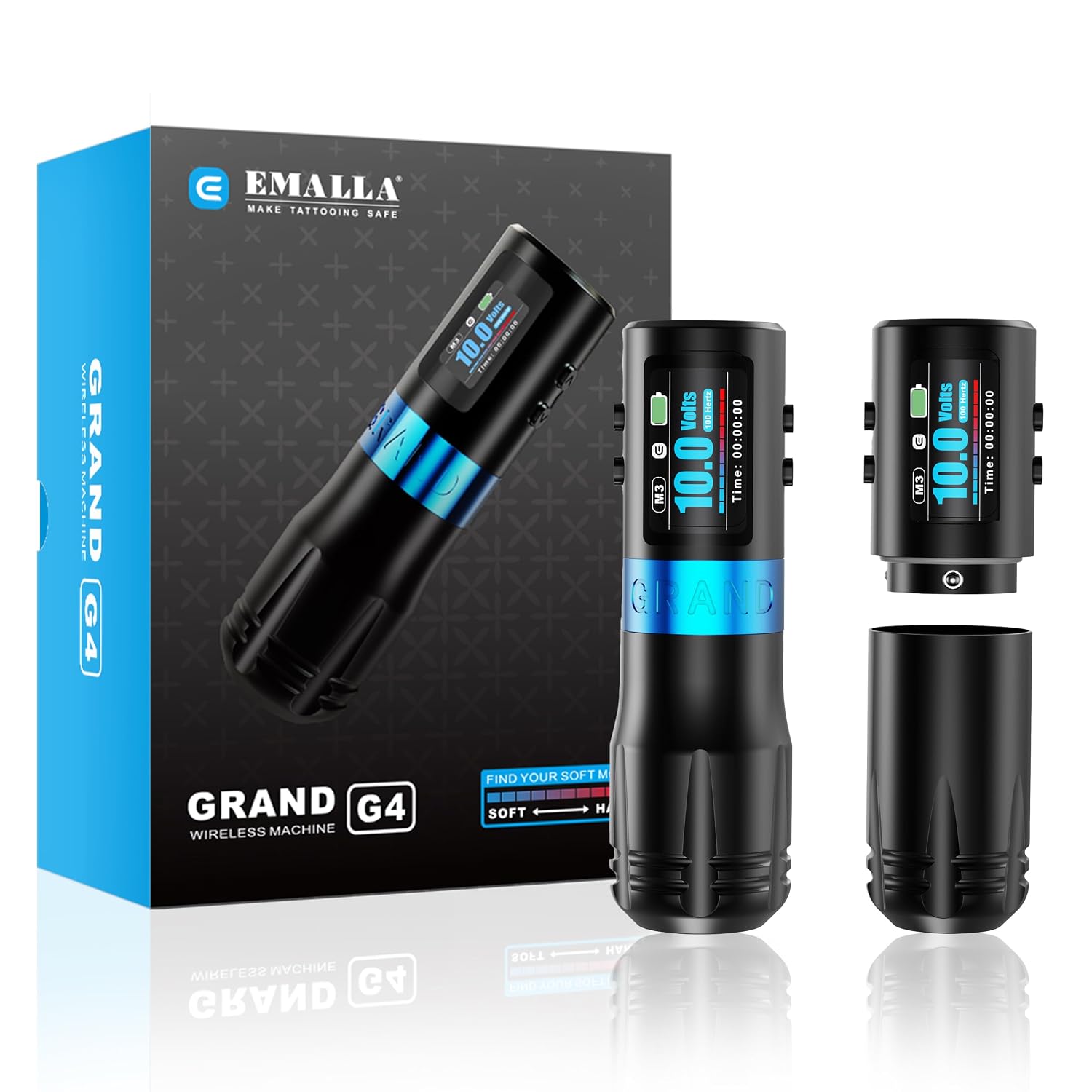 Grand G4 Cordless Tattoo Pen Machine, Professional Tattoo Machine 4.2mm Stroke Long Working Battery Pen Premium Gun