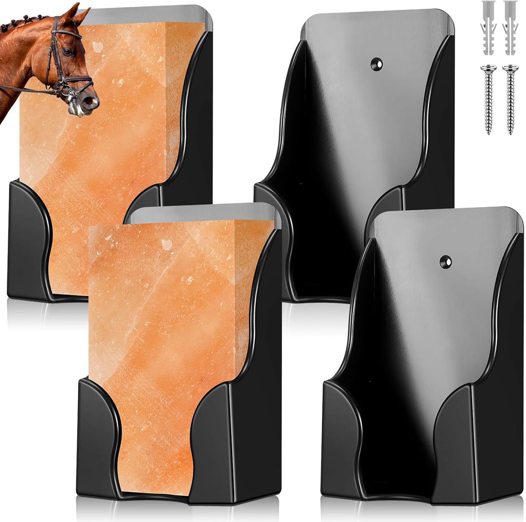 4 Pcs Salt Block Holder for Horses Wall Mounted Plastic Stand