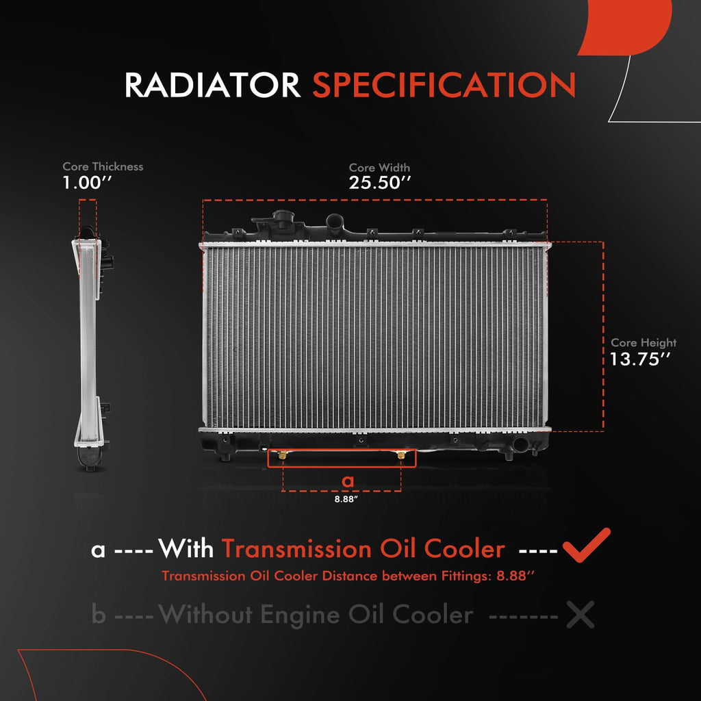 A-Premium Engine Coolant Radiator Compatible with Toyota Model
